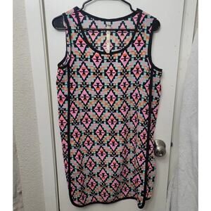 Uncle Frank Dress Womens Small Geometric Pattern Retro Mod Sleeveless Shift